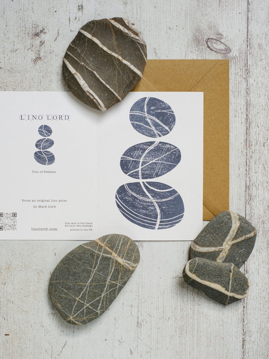 Trio of Pebbles A6 Greeting Card