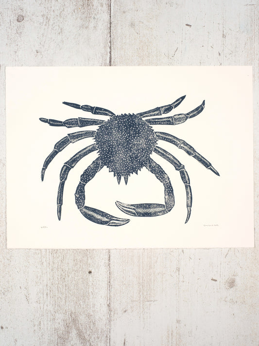 Spider Crab Lino Print