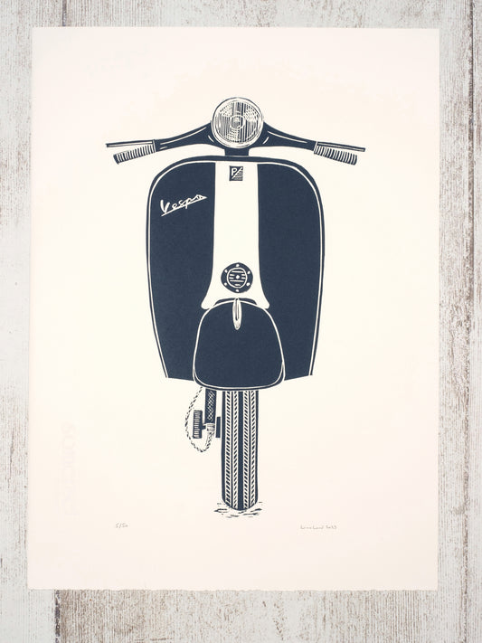 Vespa Limited Edition Lino Print
