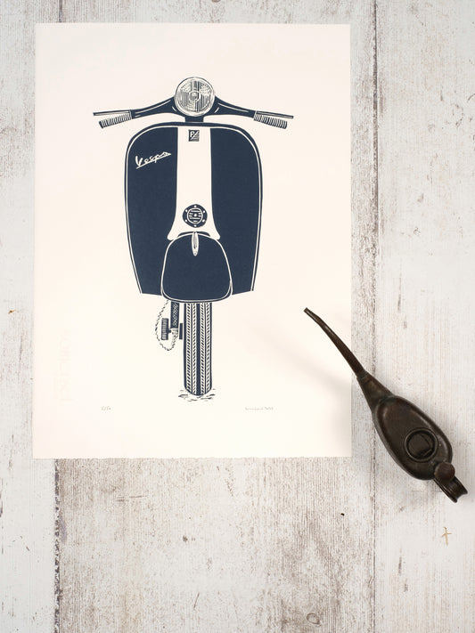 Vespa Limited Edition Lino Print