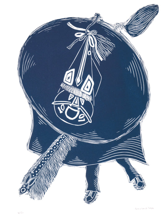 Padstow 'Obby 'Oss, Limited Edition Lino Print