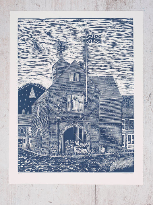 Watlington Town Hall, Limited Edition Lino Print