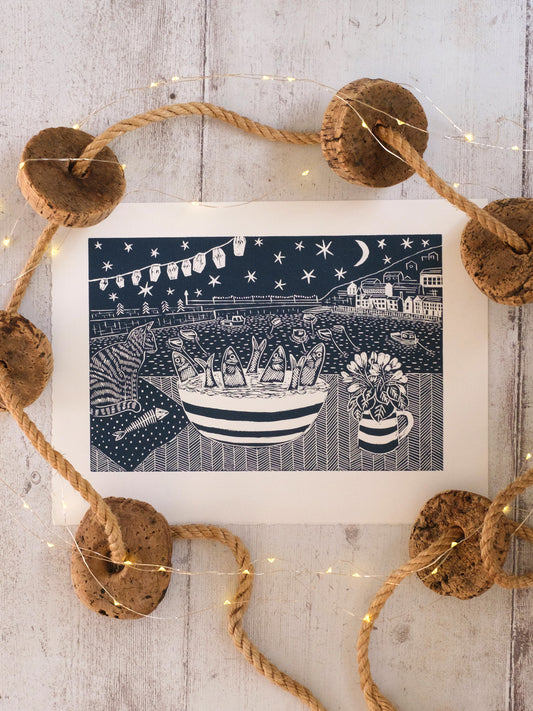 Mousehole Lino Prints | Kitchen Lino Prints | Lino Lord