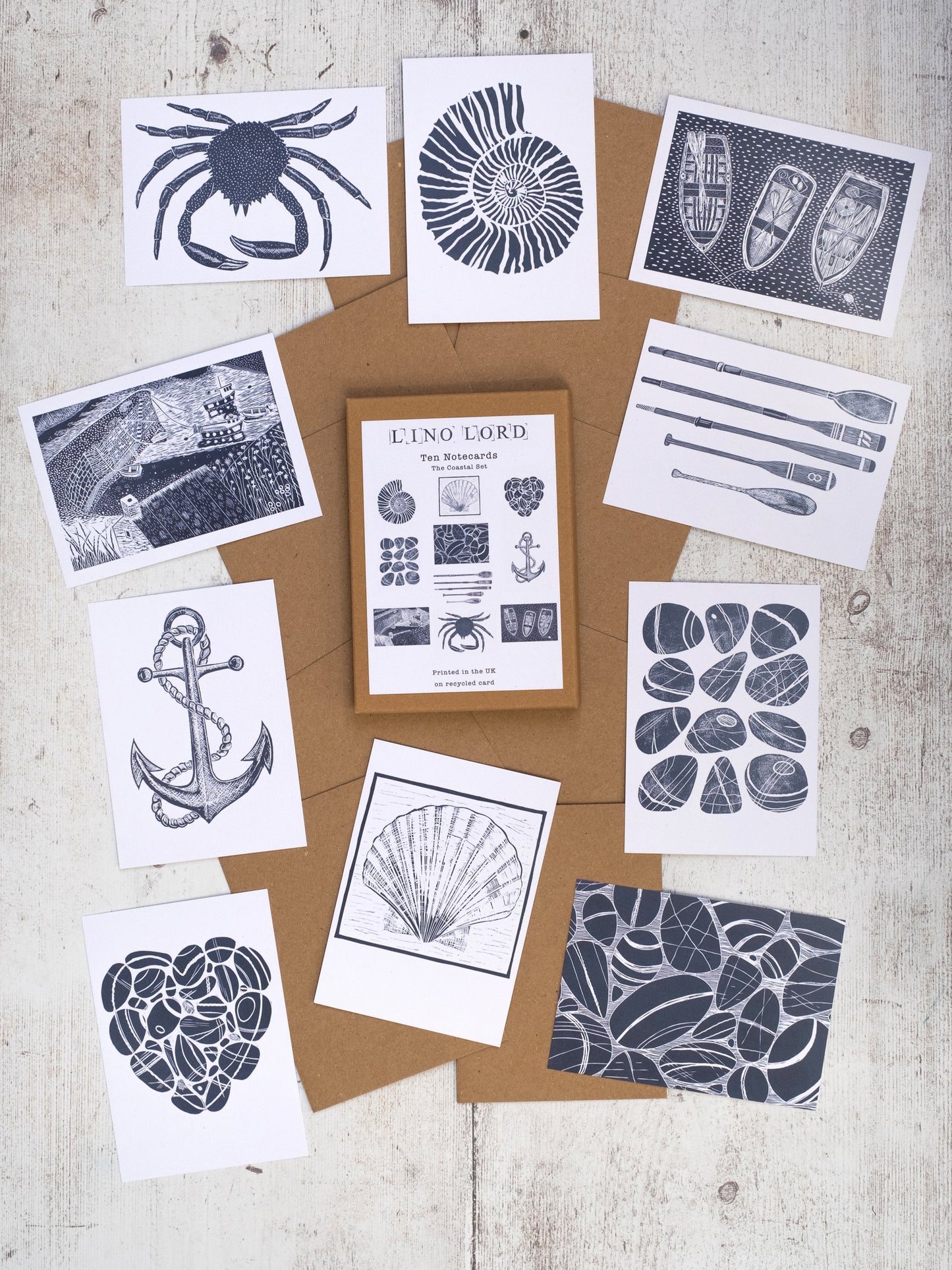 Ten Notecards with Envelopes - The Coastal Set