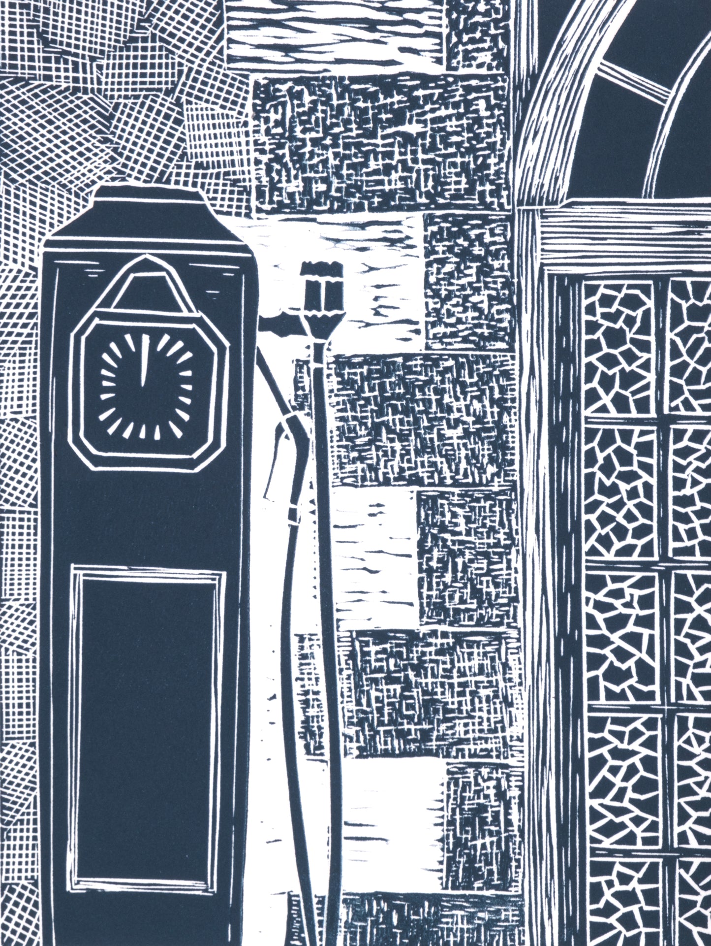 Old Petrol Pump, St Mawes Limited Edition Lino Print