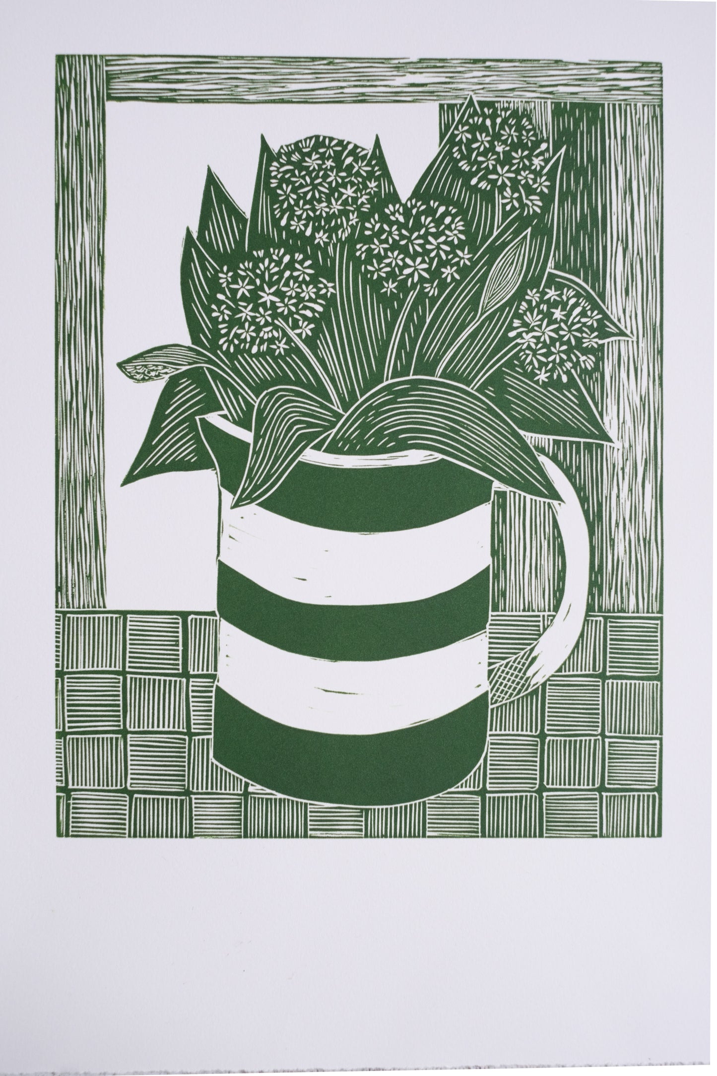 Wild Garlic in Cornishware Jug - Test Print