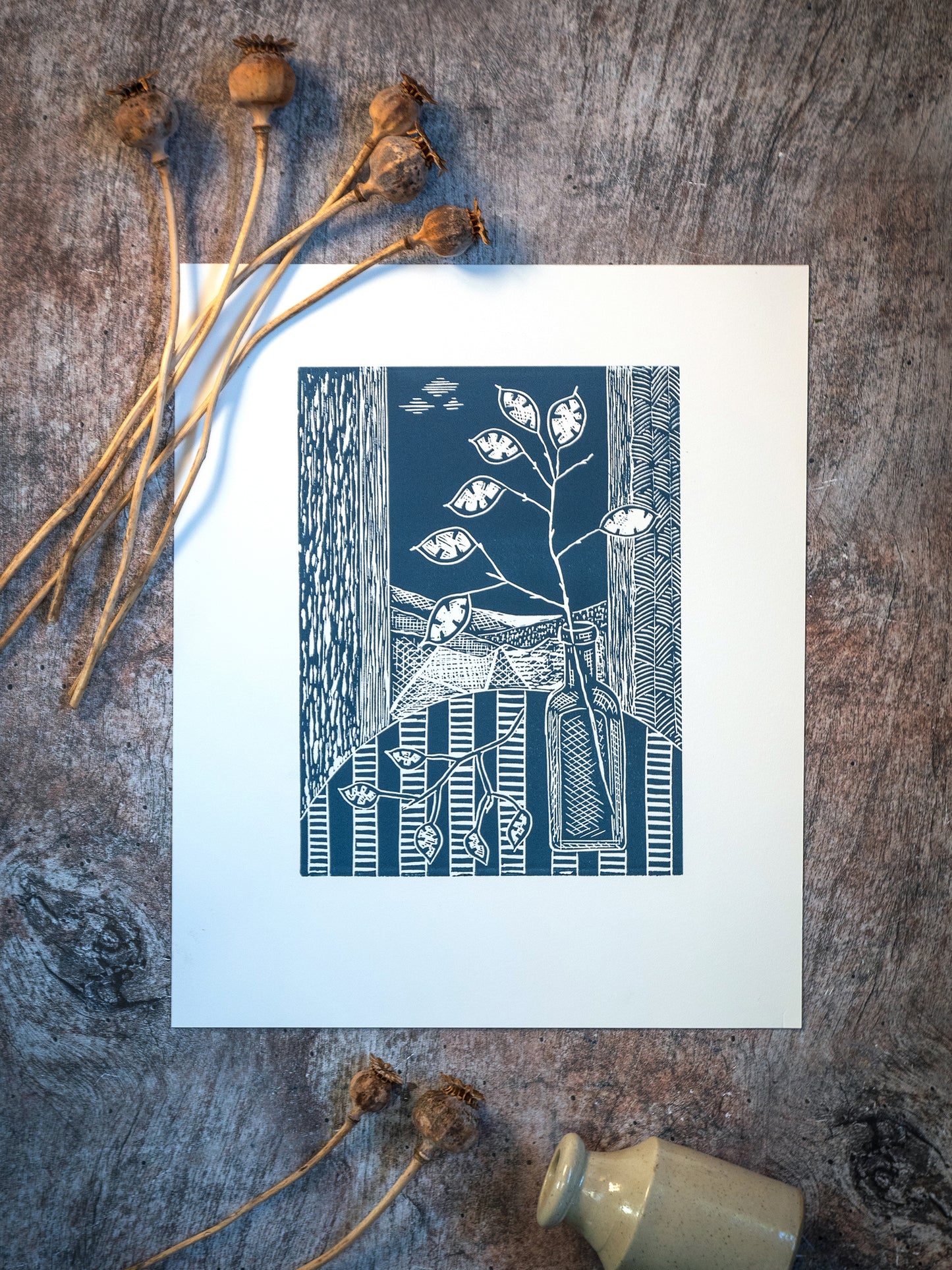 Honesty in the Window, Limited Edition Lino Print