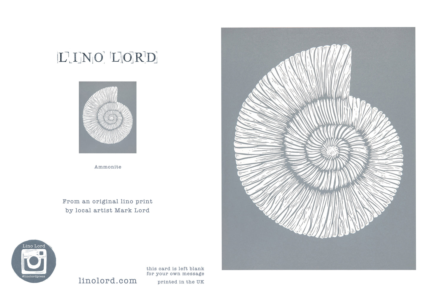 Ammonite Fossil A6 Greeting Card