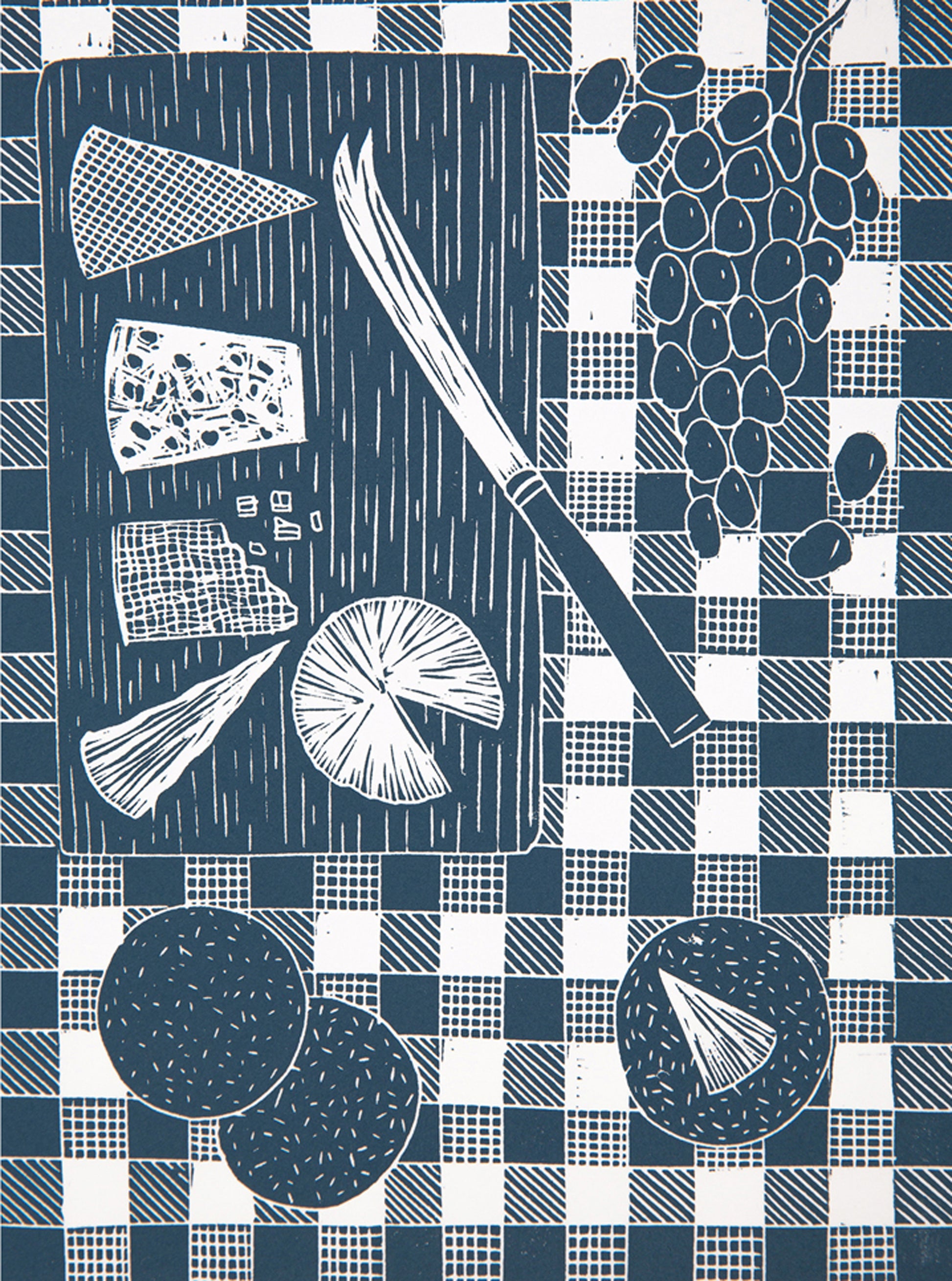 Cheeseboard Lino Print | Extraordinary Everyday Prints | Lino Lord