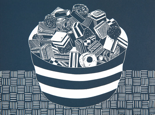 Licorice Allsorts Lino Prints | Retro Prints | Lino Lord