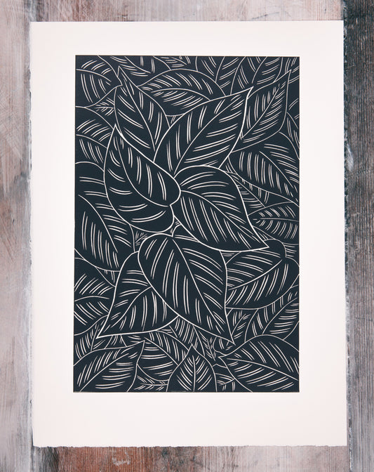 Leaves Close Up Lino Prints | Lino Lord