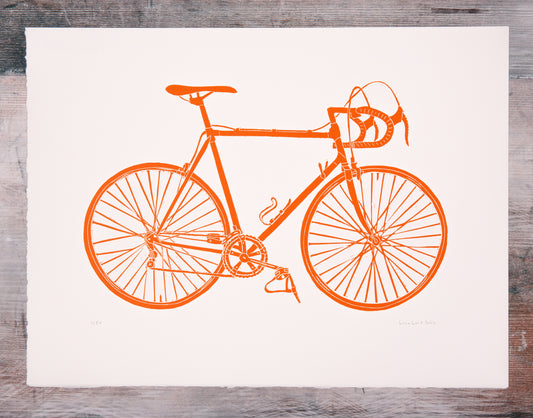 Steel Frame Bicycle Lino Prints | Steel Is Real | Lino Lord